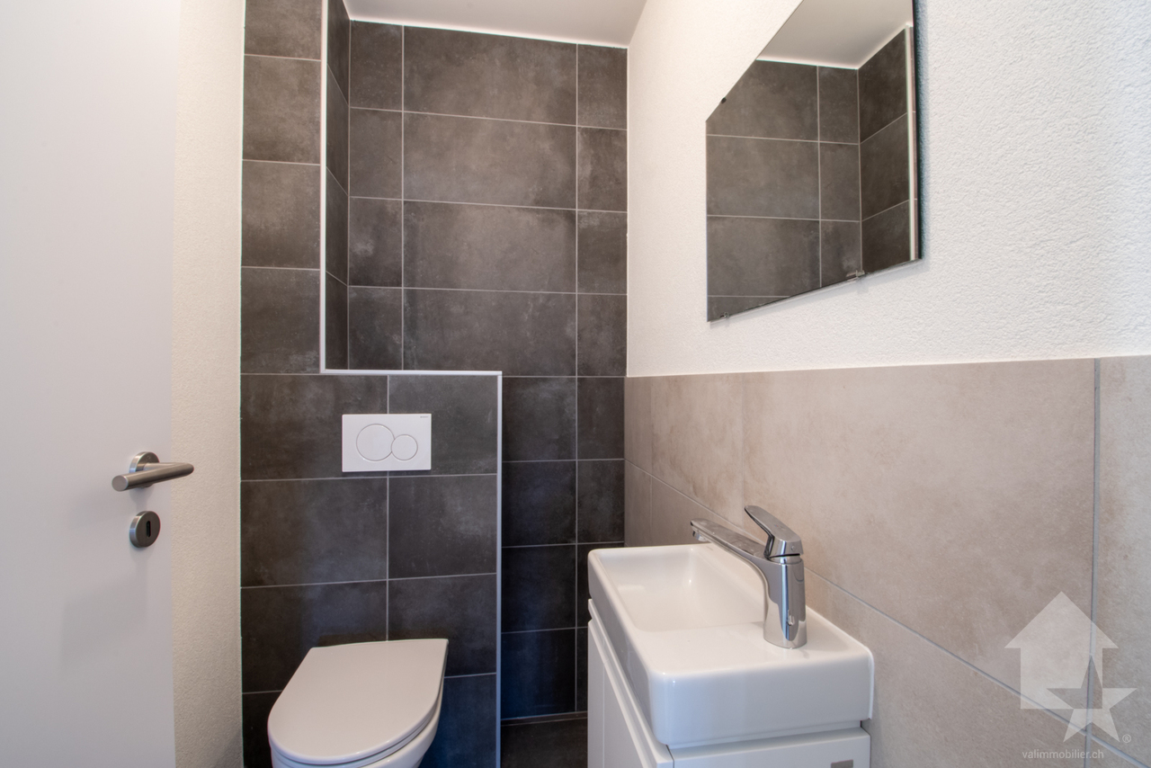 Val-d'Illiez, 4.5 pièces neuf dans l'immeuble la Rocaille - WC visiteurs