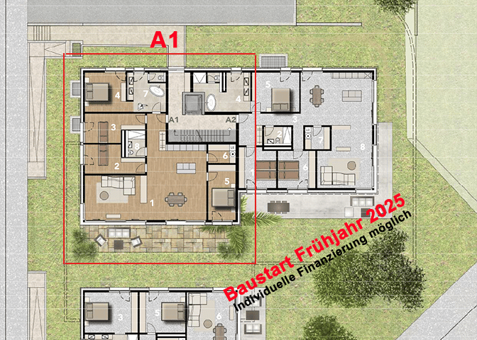 Exklusive und moderne Gartenwohnung auf dem Bruderholz - individuelle Finanzierung - A1 - Bild 2