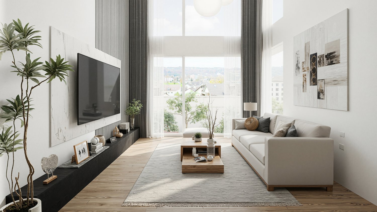 Familienfreundliche Maisonette mit Terrasse & Balkon - Innenvisualisierung