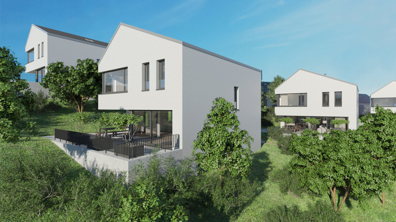 Projekt Hanfgartenweg mit 6 freistehenden Einfamilienhäusern (Haus 6) - Visualisierung