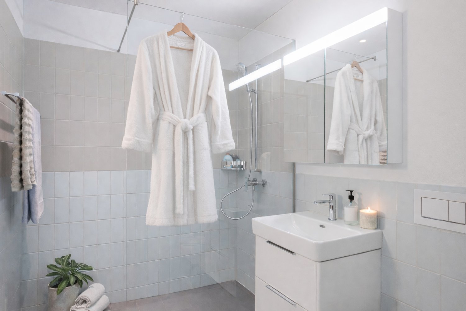 Moderne 3.5-Zimmer-Neubauwohnung in der Überbauung 7 Lerchen in Kloten - Bad