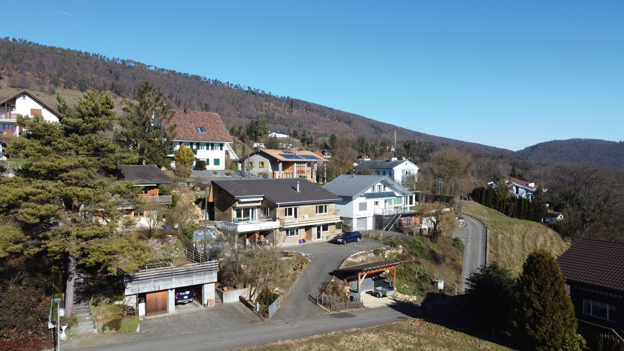 Projekt Hanfgartenweg mit 6 freistehenden Einfamilienhäusern (Haus 2) - Drohnenaufnahme