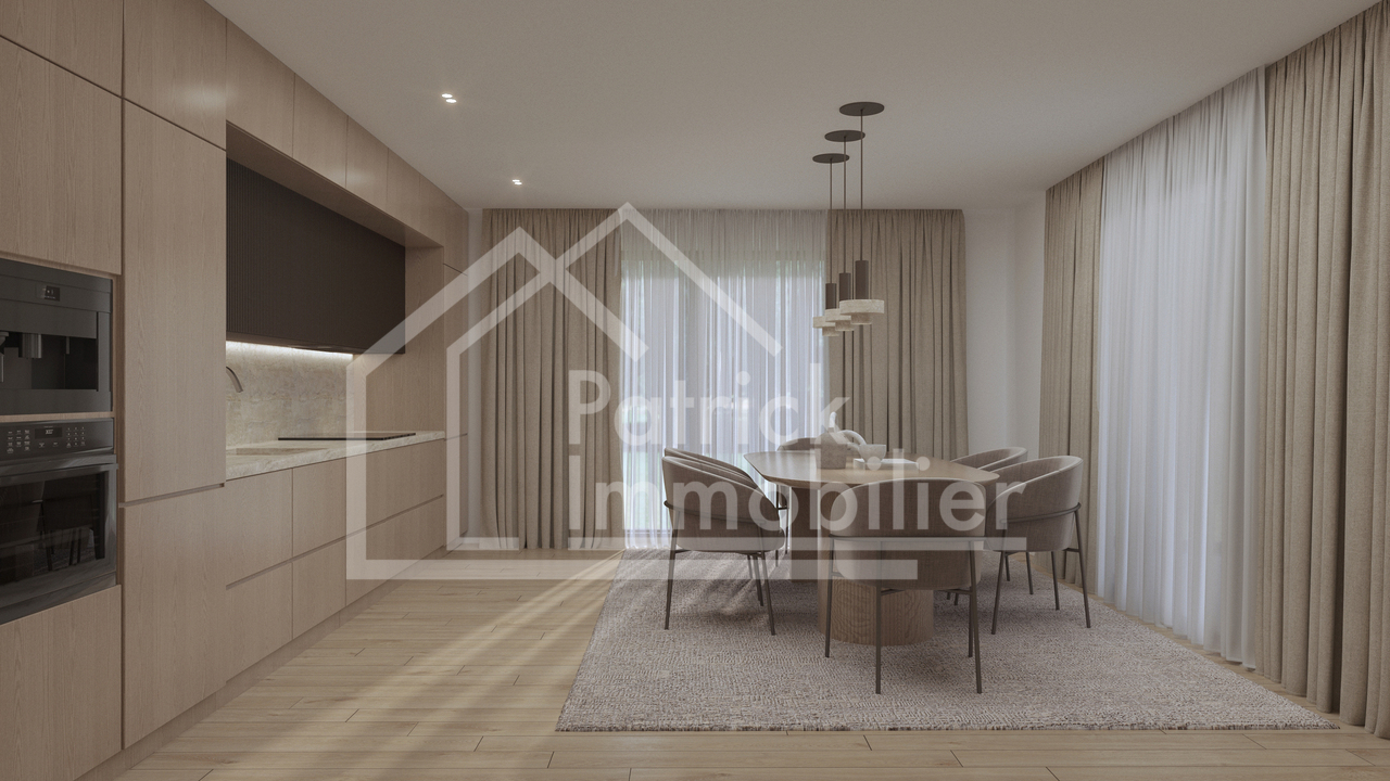 4.5 pièces neuf avec balcon de 32 m² à Courtepin - séjour