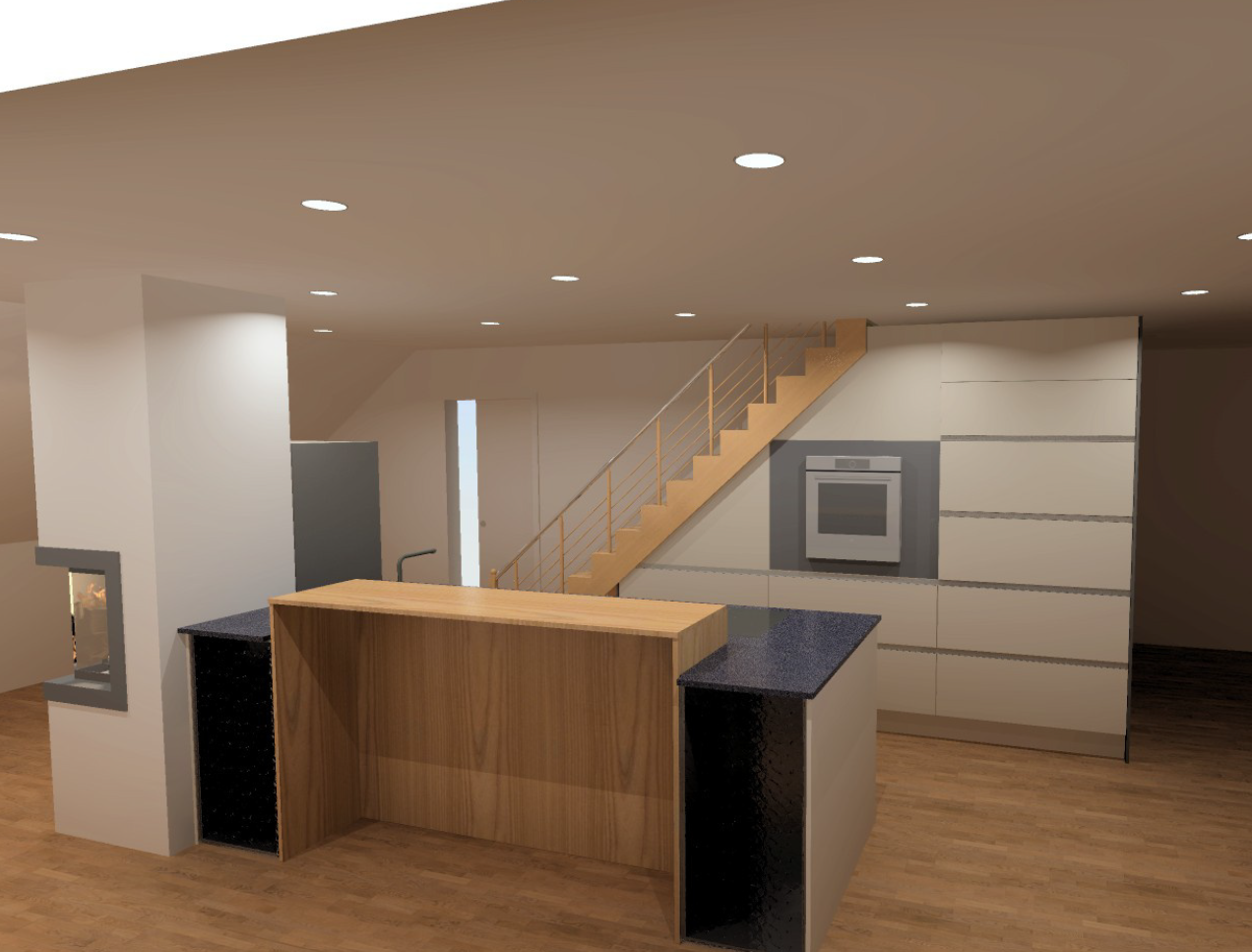 Moderne 4.5-Zimmer-Dachwohnung mit Cheminée in Auenstein -  Bild 9