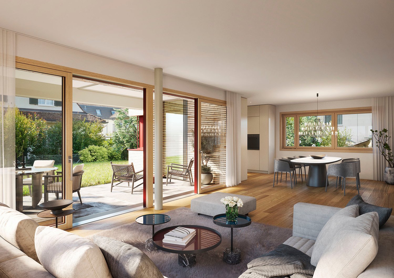 Exklusive  4,5 Zi.- Neubau-Wohnung mit 221 qm eigenem Garten in Therwil - Bild 2