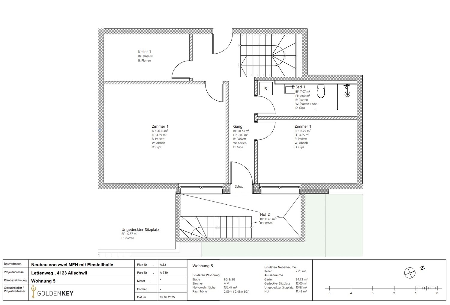 4.5-Zi. Maisonette-Gartenwohnung - Einfamilienhaus-Feeling - plan w5