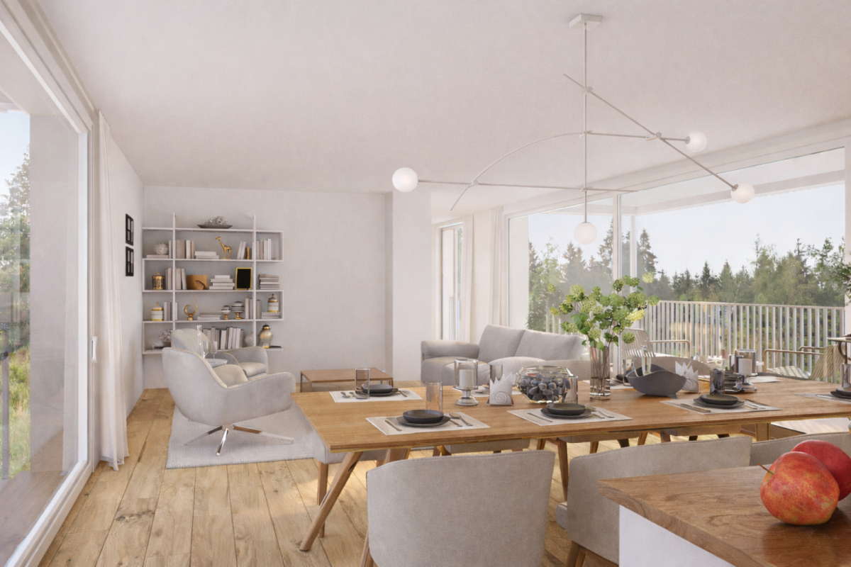 Moderne 4,5-Zimmer-Wohnung mit Balkon und atemberaubender Aussicht mitten in Lyss - Bild 1