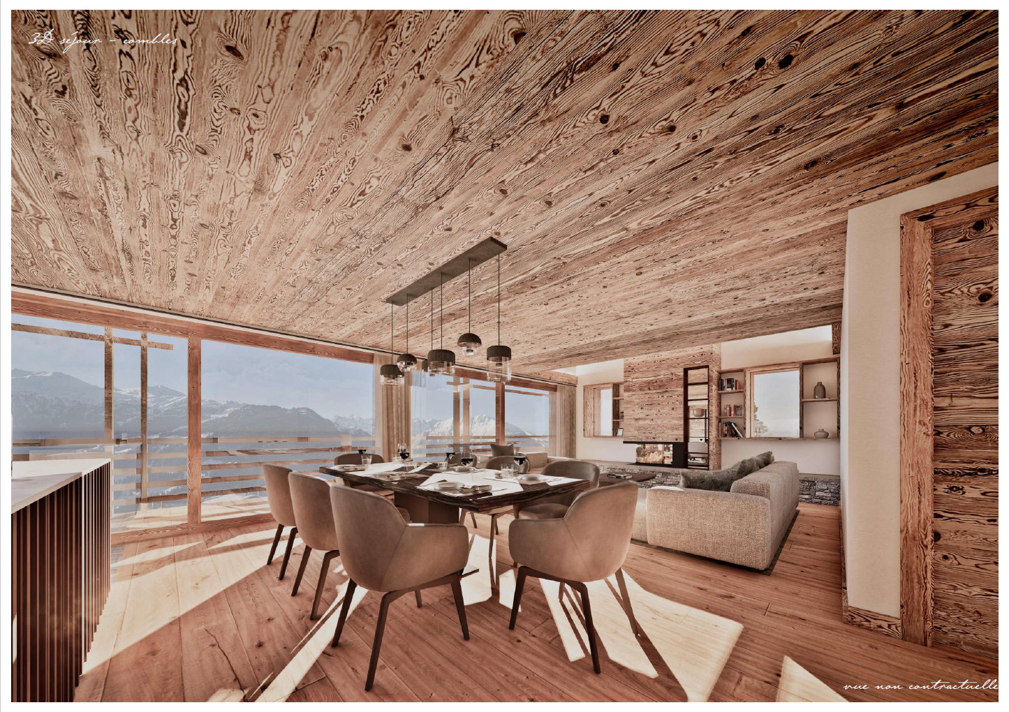 GENTIANES 1ER ETAGE - séjour combles