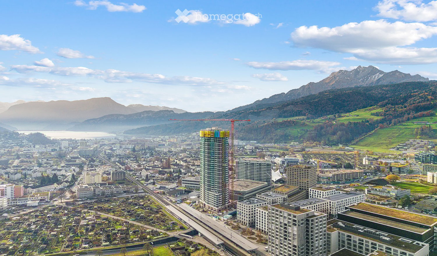 Wohnen in der höchsten 2.5-Zimmerwohnung in der Zentralschweiz -  Bild 1