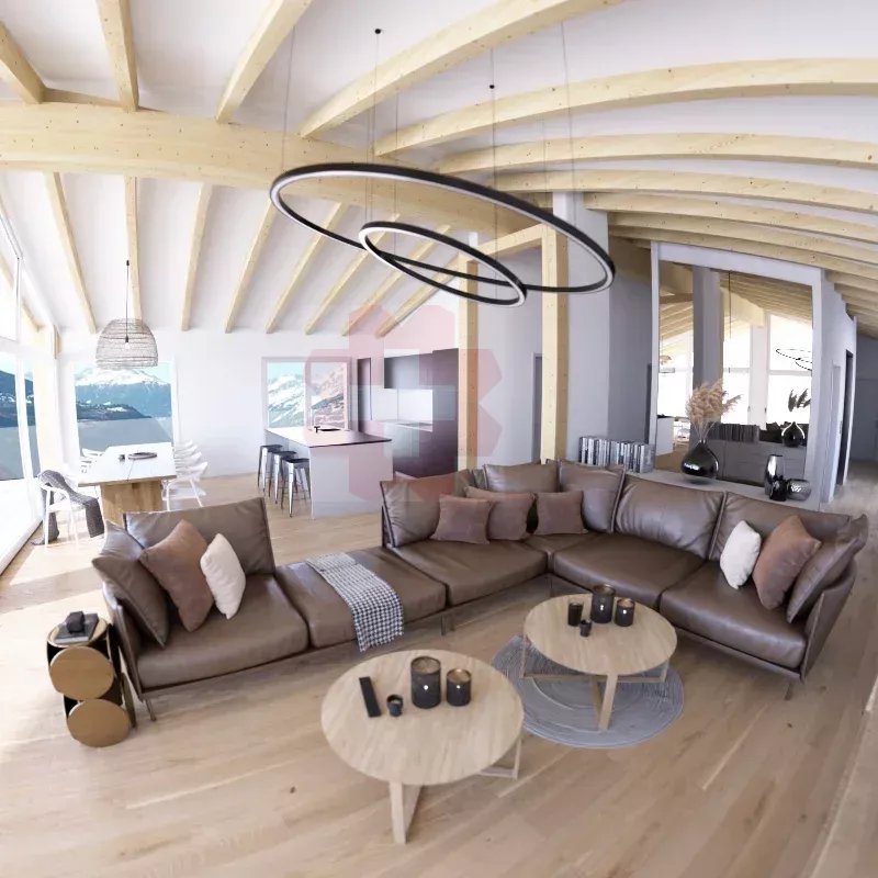 Magnifique attique de 4,5 pièces avec vaste terrasse et vue dégagée à Luc (Ayent) - Bild 5