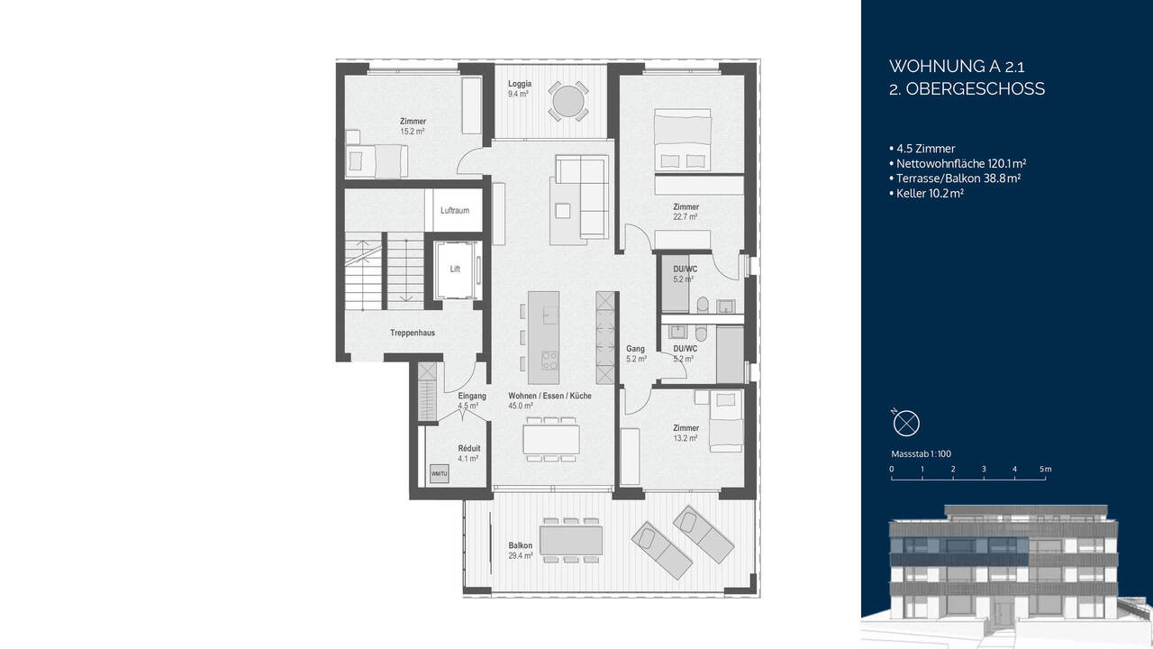 4½-Zimmer-Wohntraum mit Seesicht - Loggia und Balkon inklusive -  Bild 6