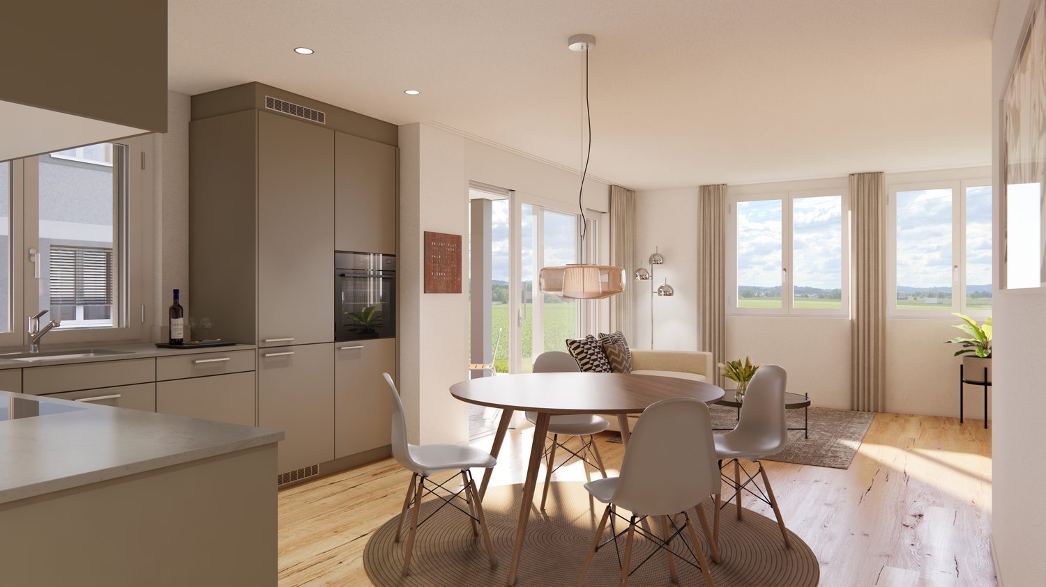 3.5-Zimmer-Neubau-Wohnung mit Balkon und Garage in Opfershofen TG - Bild 2