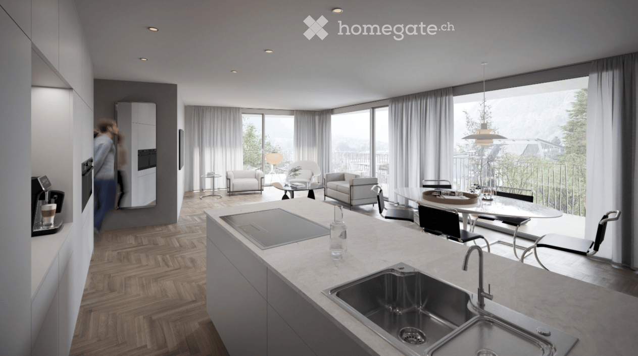 Moderne 4.5-Zimmer-Neubau-Wohnung mit Bergblick in Brig - Bild 2