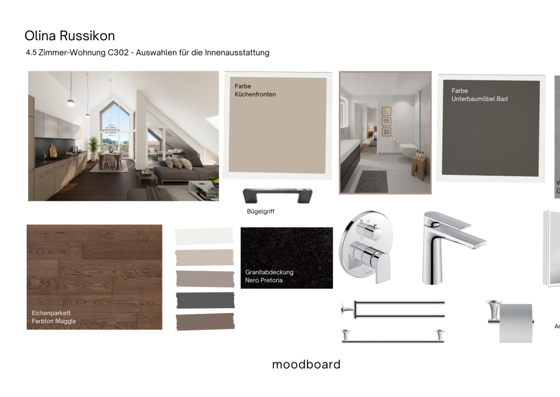 Dachwohnung mit Charme und Weitsicht - Auswahl Innenausstattung