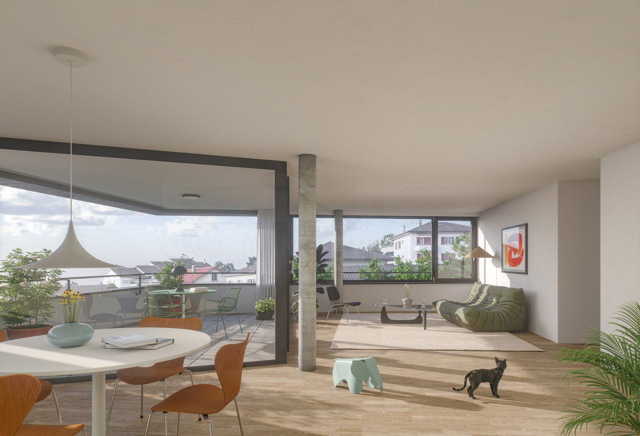 Appartement 4.5 pièces Élégance architecturale à 2 pas du centre-ville - La Résidence Chamblioux 22 - image non contractuelle