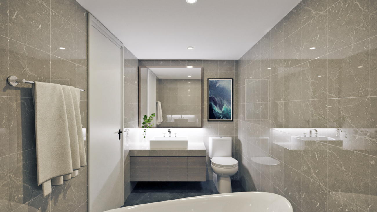 Appartement de 4,5 pièces dans les combles aux Neyres - Salle de bains