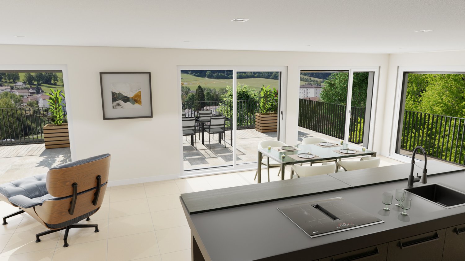 Magnifique appartement 4.5 pièces avec vue à Vallorbe -  Bild 1