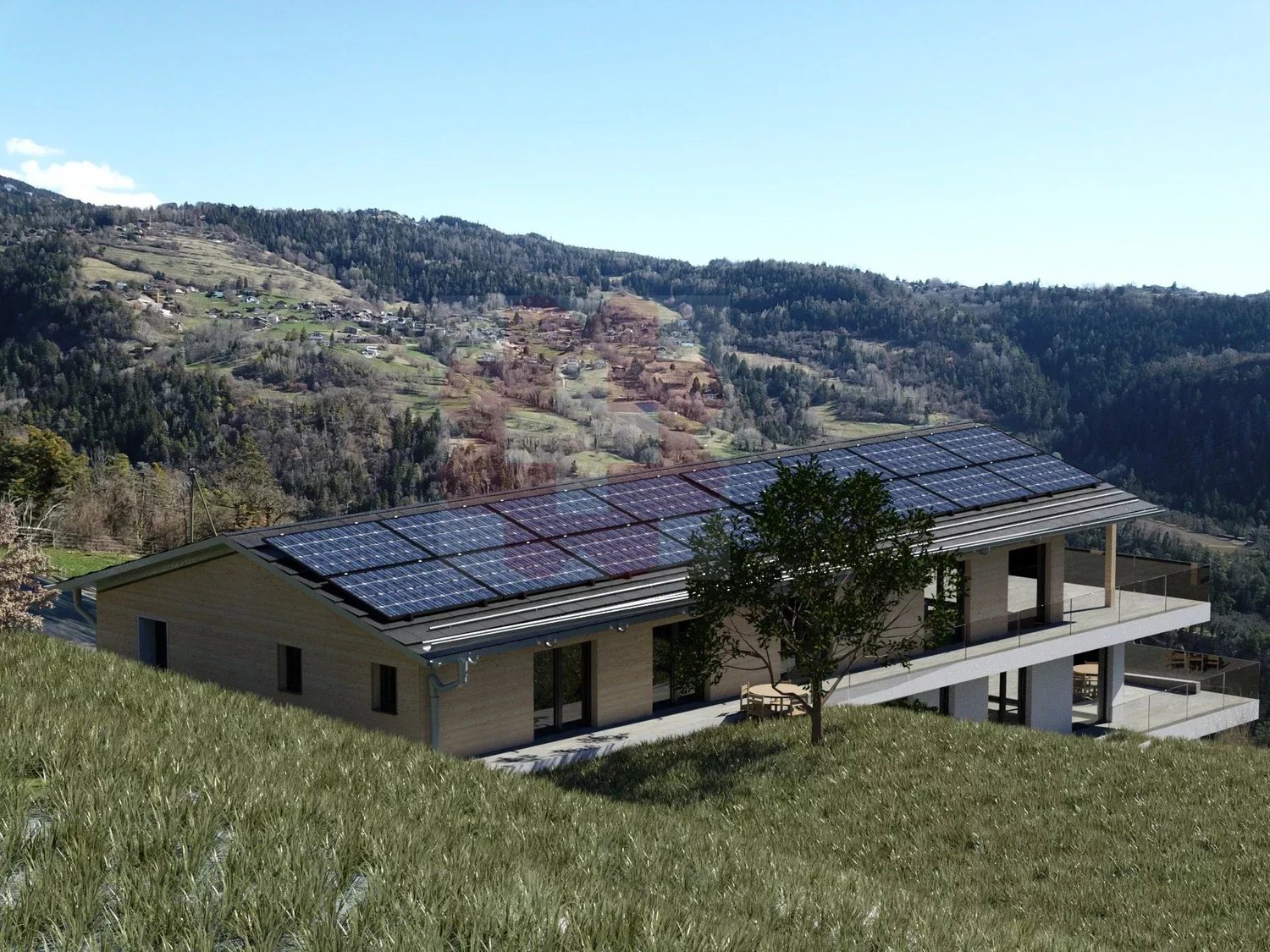 Magnifique attique de 4,5 pièces avec vaste terrasse et vue dégagée à Luc (Ayent) - Bild 3