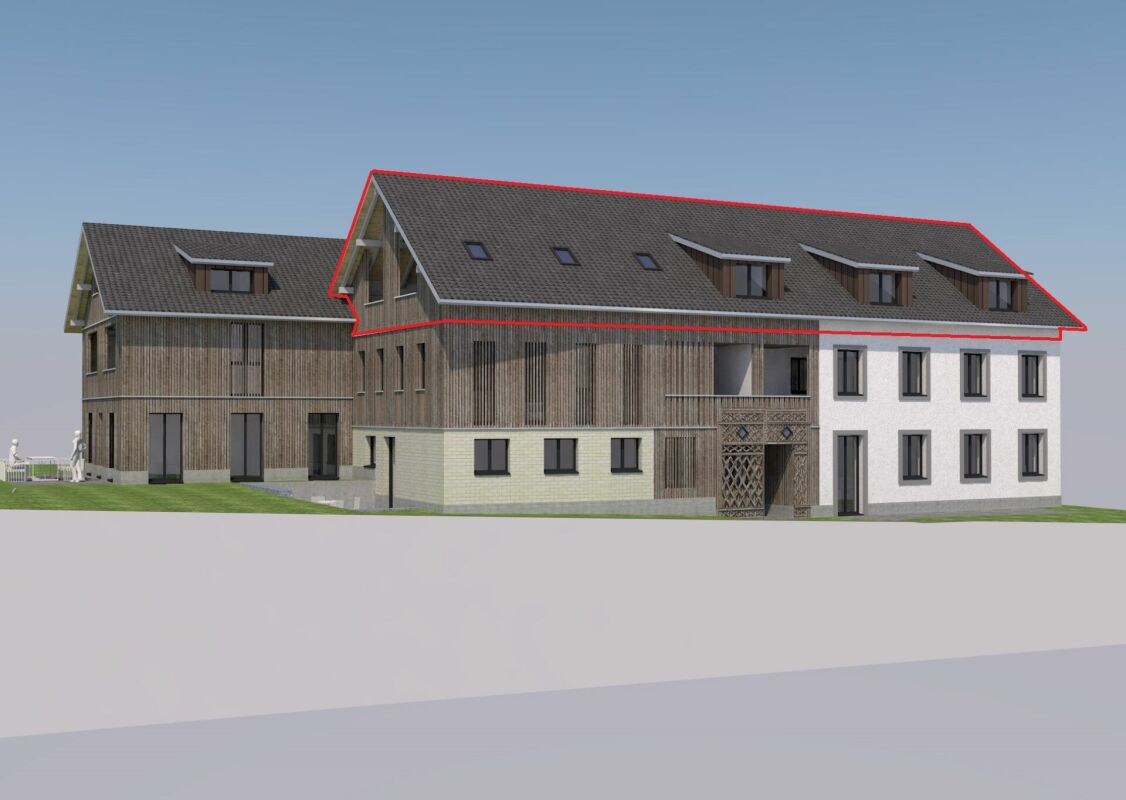 Neubau 4.5-Zimmer-Eigentumswohnung (DG mit Galerie, Nr. 8) im ländlichen Liebensberg (Gemeinde Wiesendangen) - Südseite