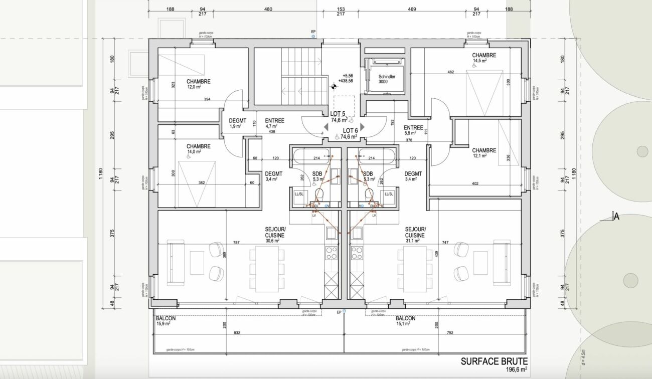 Superbe attique de 3,5 pièces de haut standing avec balcon de 16 m2 -  Bild 13