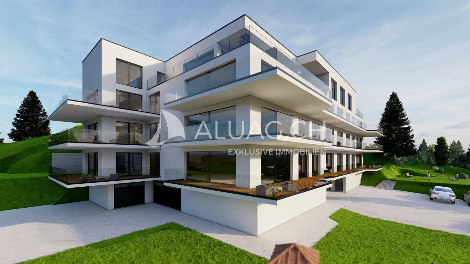 NEUBAUPROJEKT PANORAMA - Das Wohnhaus Panorama ist eingebettet in eine ruhige, grüne Umgebung