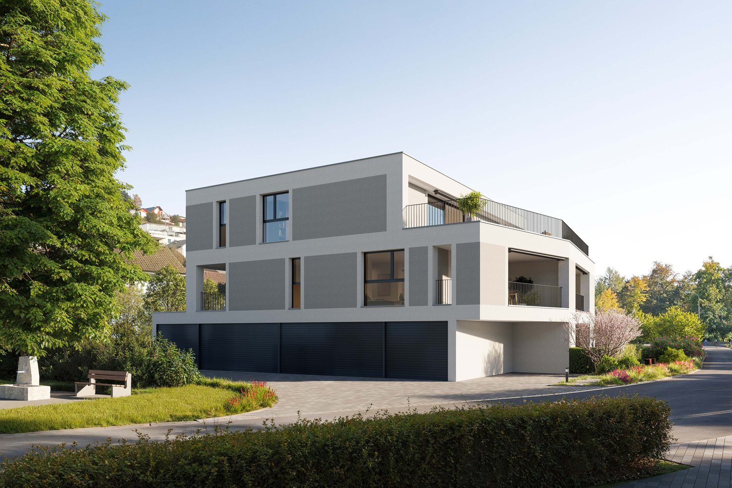 Baustart erfolgt im Frühling / Attikawohnung - Neubau - zentrale Lage - Aussenvisualisierung