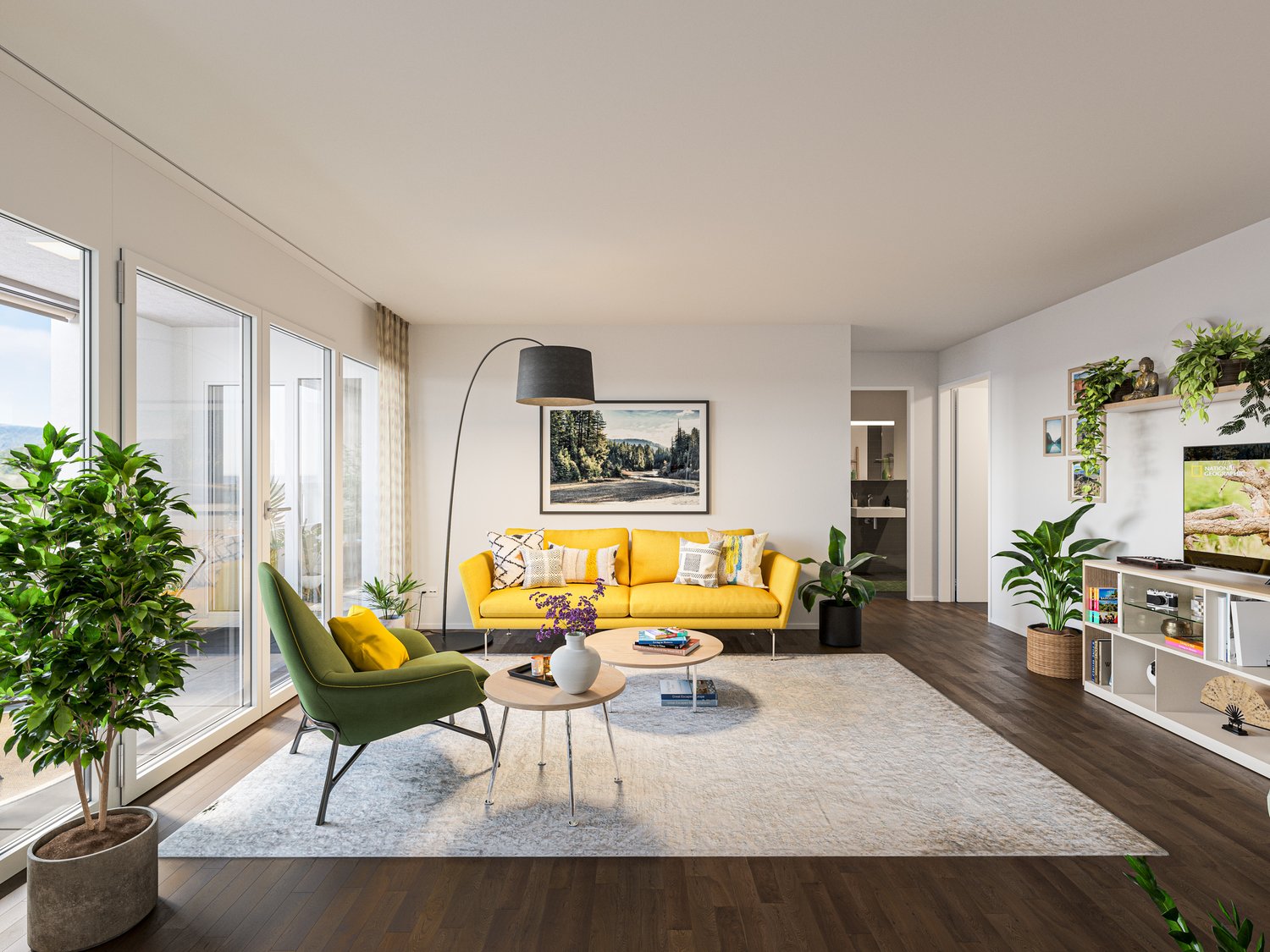 Tivoli Garten in Spreitenbach - Viel mehr als gewohnt - Visualisierung Nero Wohnbereich