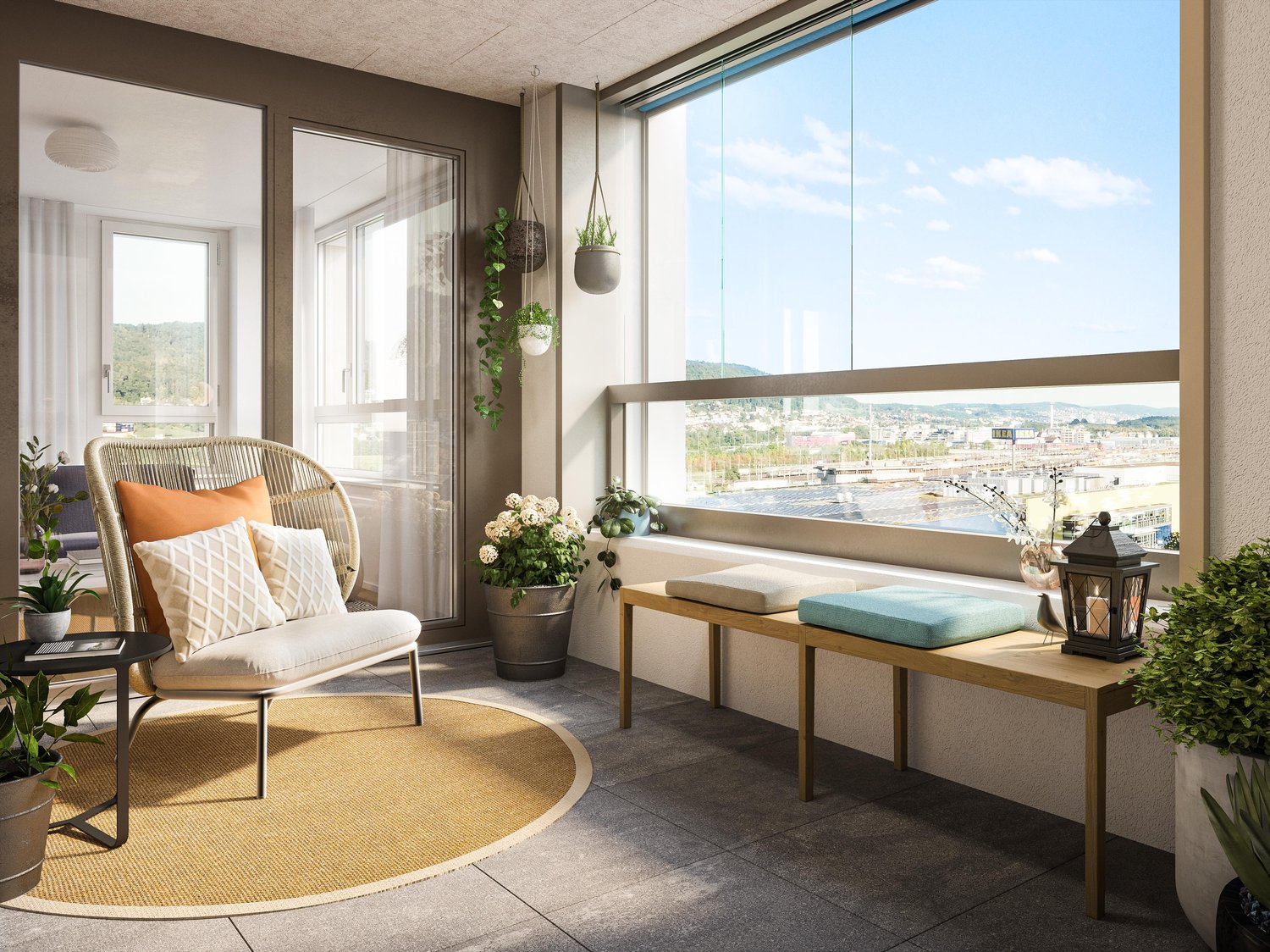 Tivoli Garten in Spreitenbach - Viel mehr als gewohnt - Visualisierung Loggia