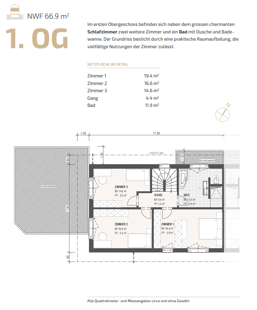 XXL 5.5-Zimmer-Doppeleinfamilienhaus Neubau in ruhiger Lage von Brittnau - Bild 6