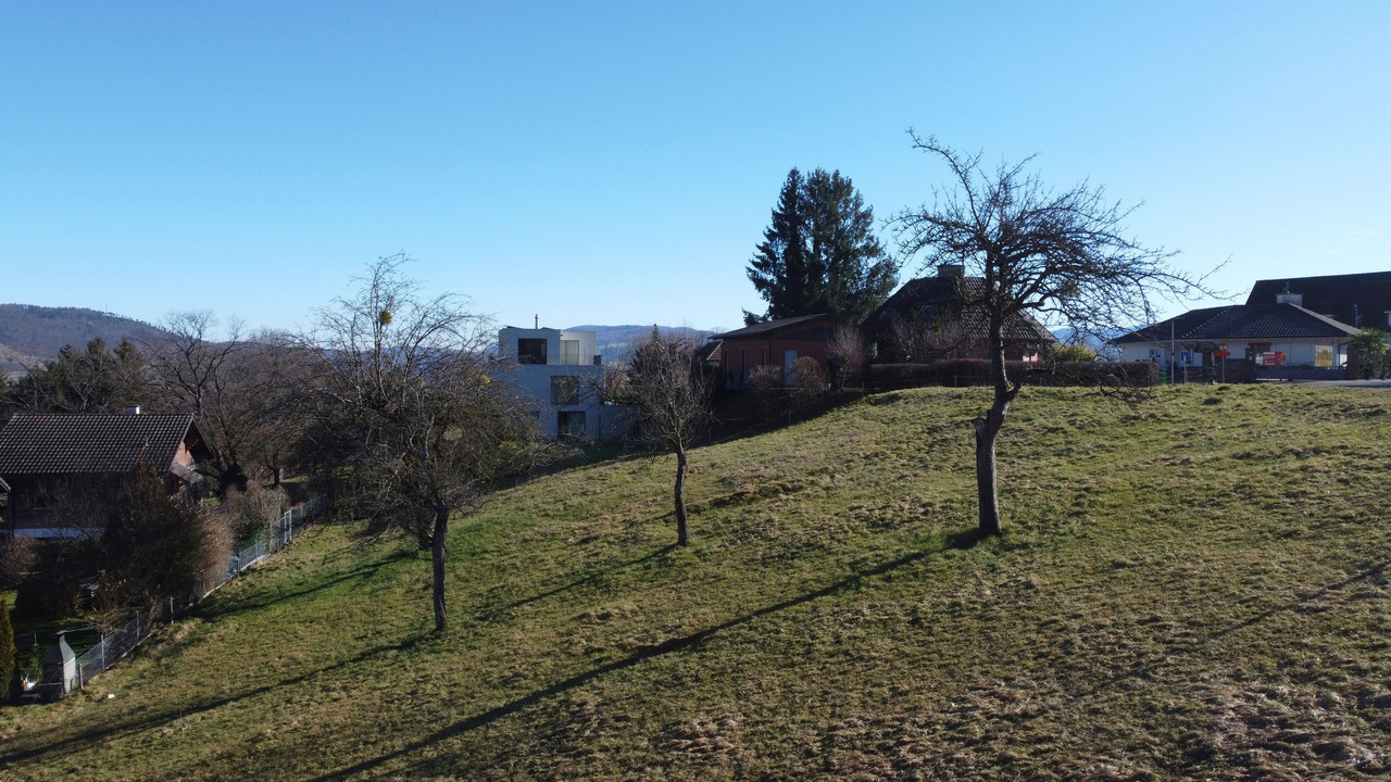 Projekt Hanfgartenweg mit 6 freistehenden Einfamilienhäusern (Haus 4) - Drohnenaufnahme