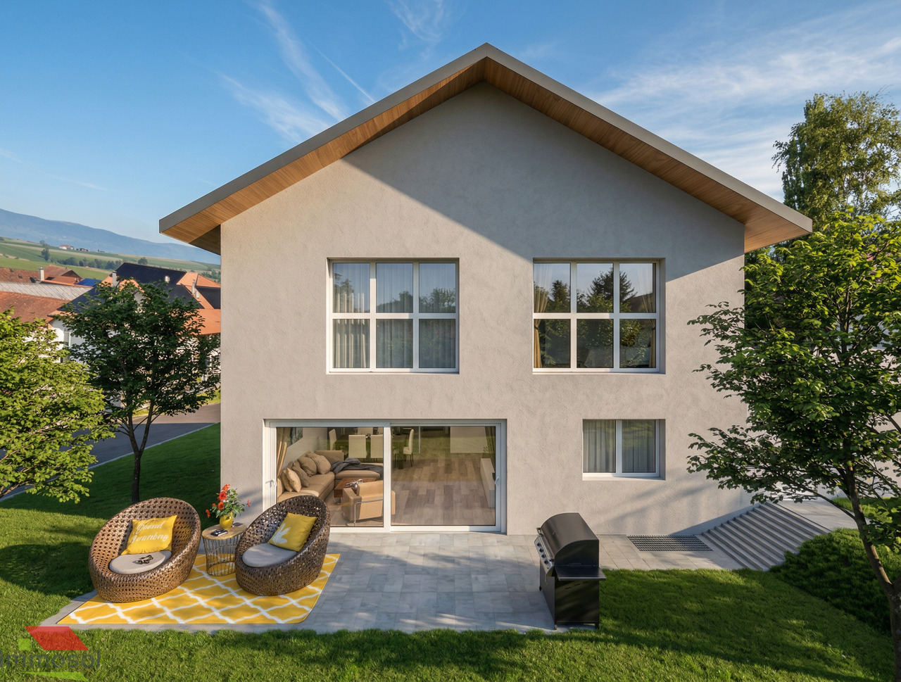 Nouvelle promotion à Thierrens - Villas familiales 5.5p avec jardin - Immosol | Thierrens | Perpective