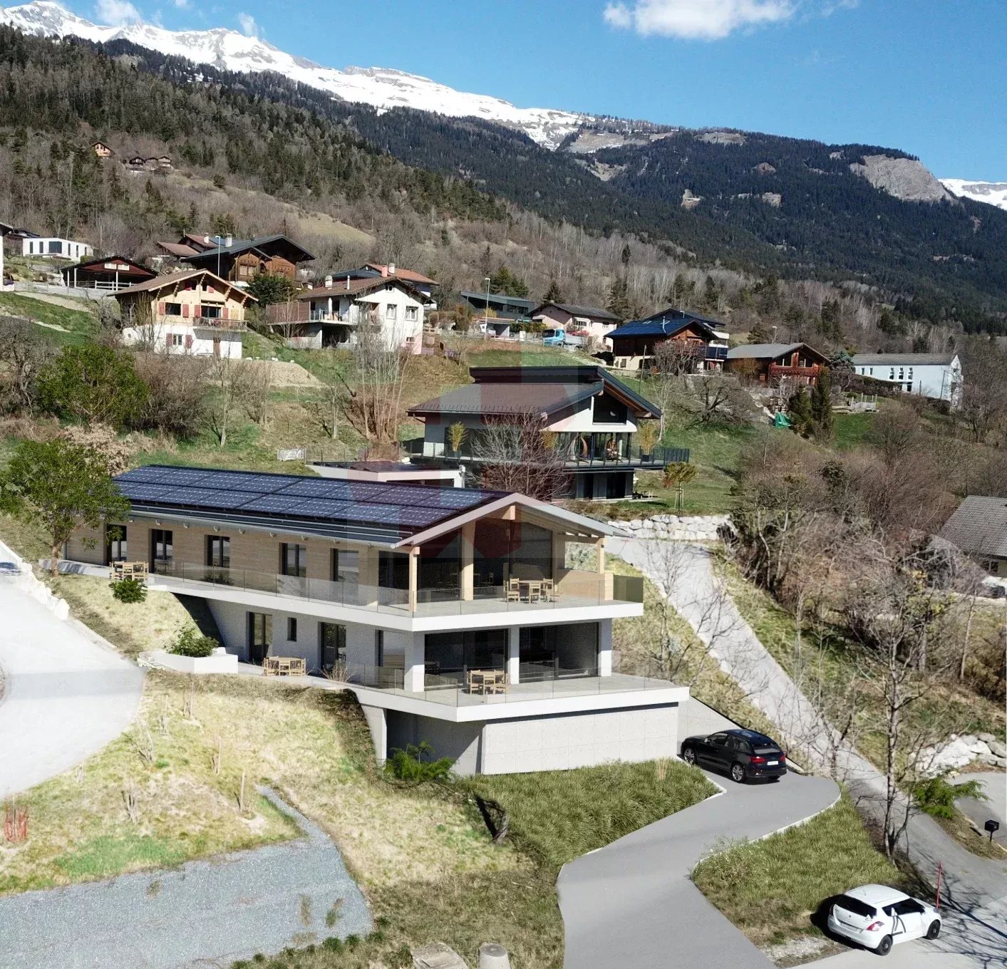 Magnifique attique de 4,5 pièces avec vaste terrasse et vue dégagée à Luc (Ayent) - Bild 1