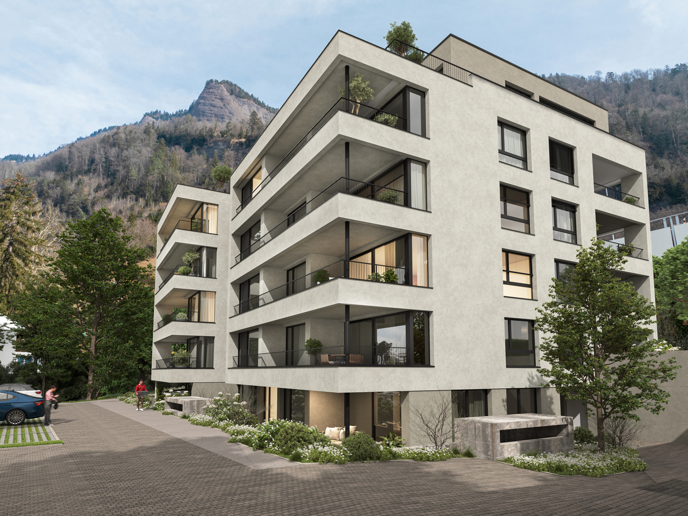 CASA RIVIERA IN VITZNAU ELEGANTE 4.5 ZIMMERWOHNUNGEN 1.OG IM DORF - Ansicht
