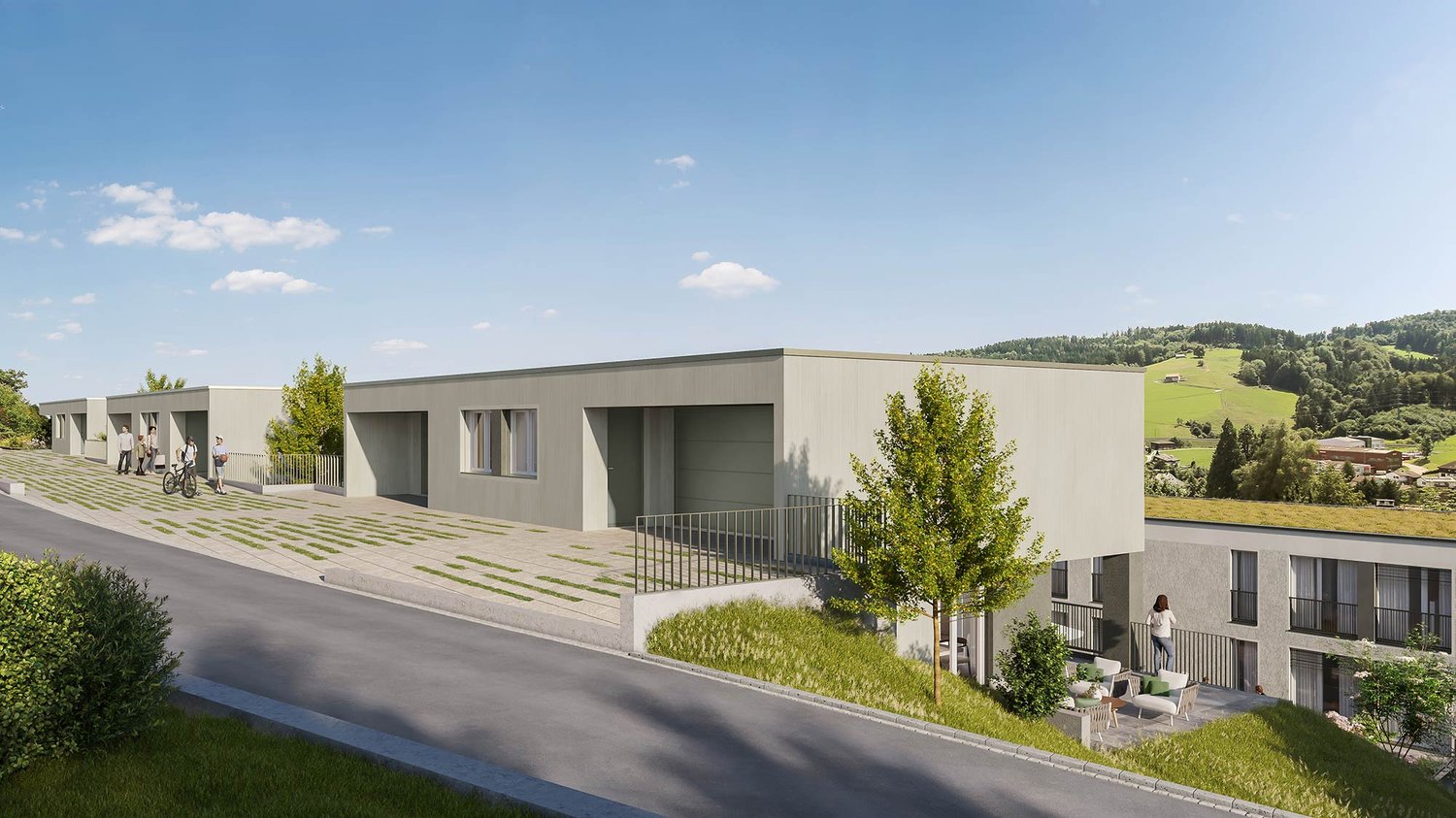 Einfamilienhaus im Neubauprojekt «Sonnhalde» - Visualisierung