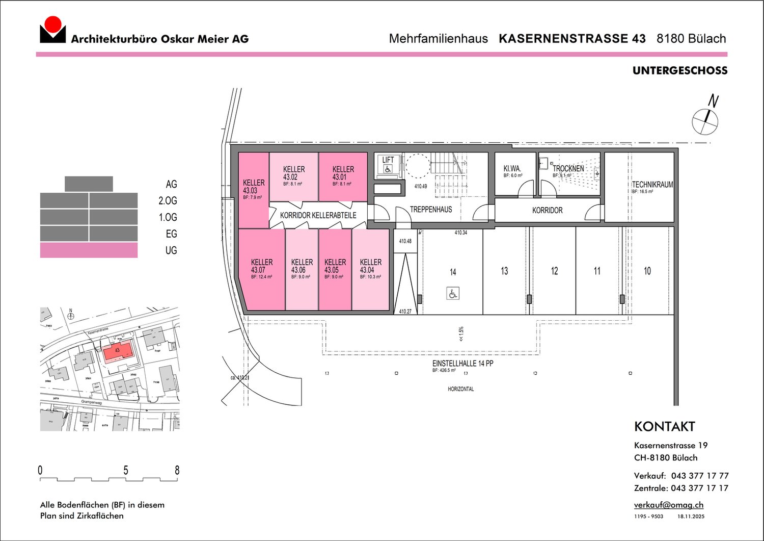 3.5-Zimmer-Gartenwohnung mit durchdachtem Grundriss - Untergeschoss Kellerräume