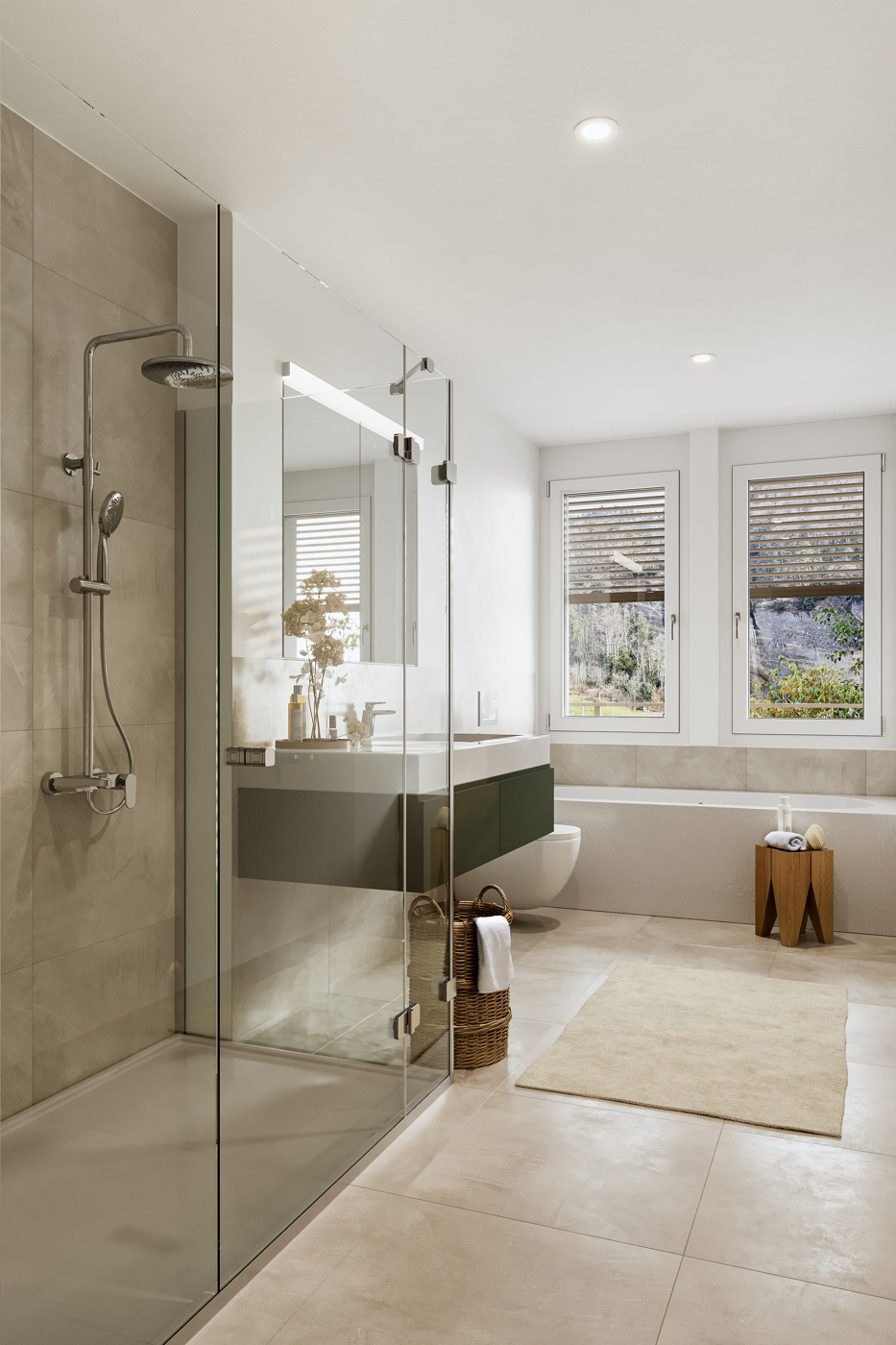 CASA RIVIERA IN VITZNAU ELEGANTE 3.5 ZIMMERWOHNUNGEN 3.OG IM DORF - Nasszelle