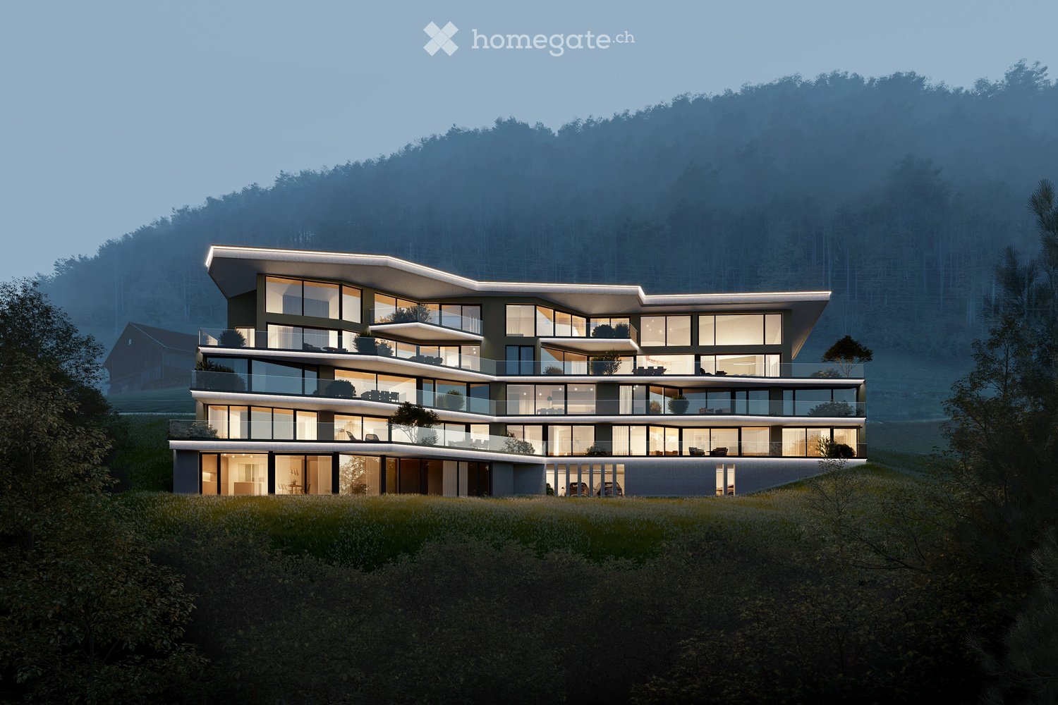 Moderne 5.5-Zimmer-Terrassenwohnung mit Panoramablick auf den Walensee und die umliegenden Alpen - Bild 1