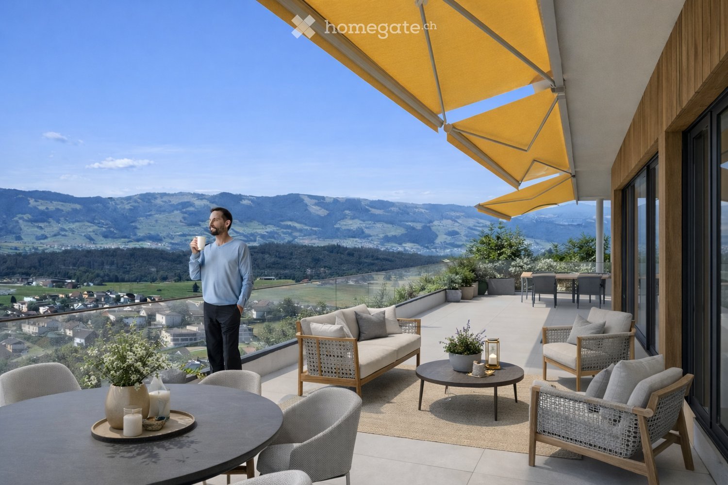 Traumhafte 3.5-Zimmer-Wohnung mit Fernsicht - Bild 1