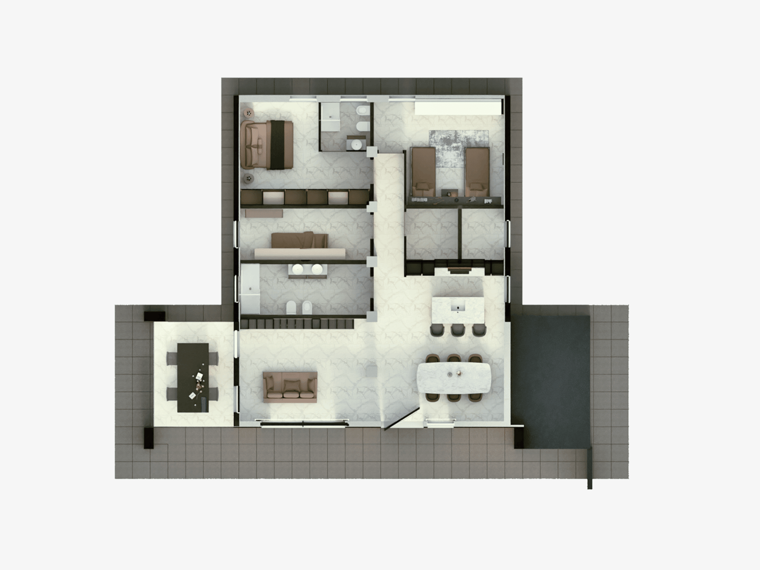 Villa moderna di nuova costruzione a Viganello con piscina e vista panoramica - Bild 6