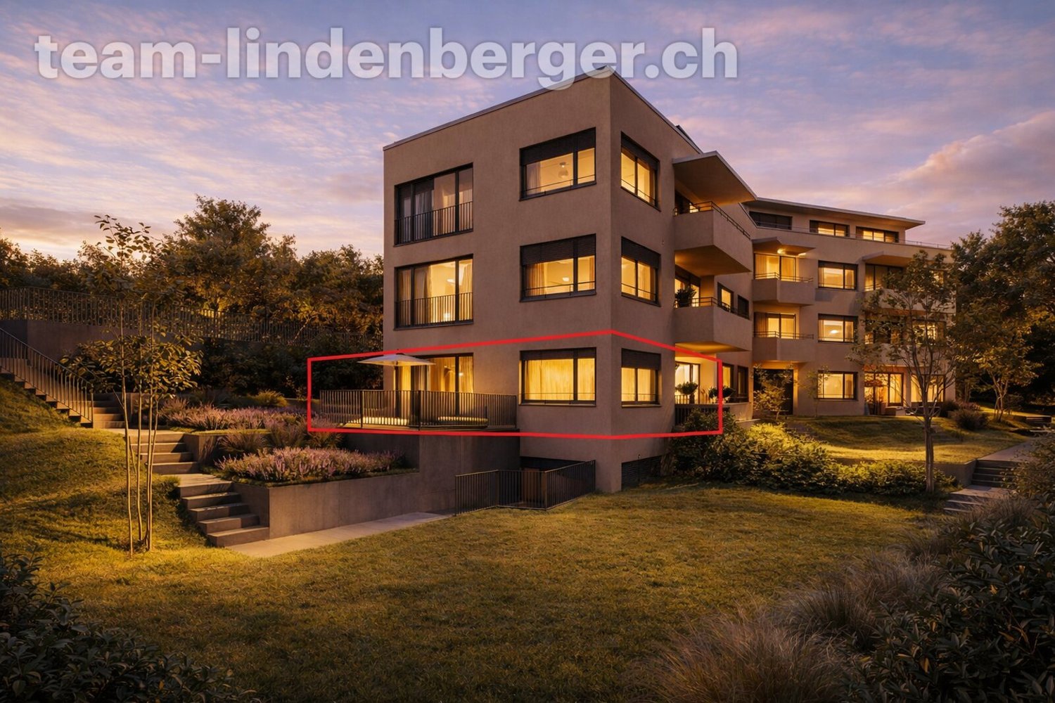 3½ Zi.-Gartenwohnung (W2) an Toplage - nur noch wenige verfügbar! - Visualisierung W2 markiert
