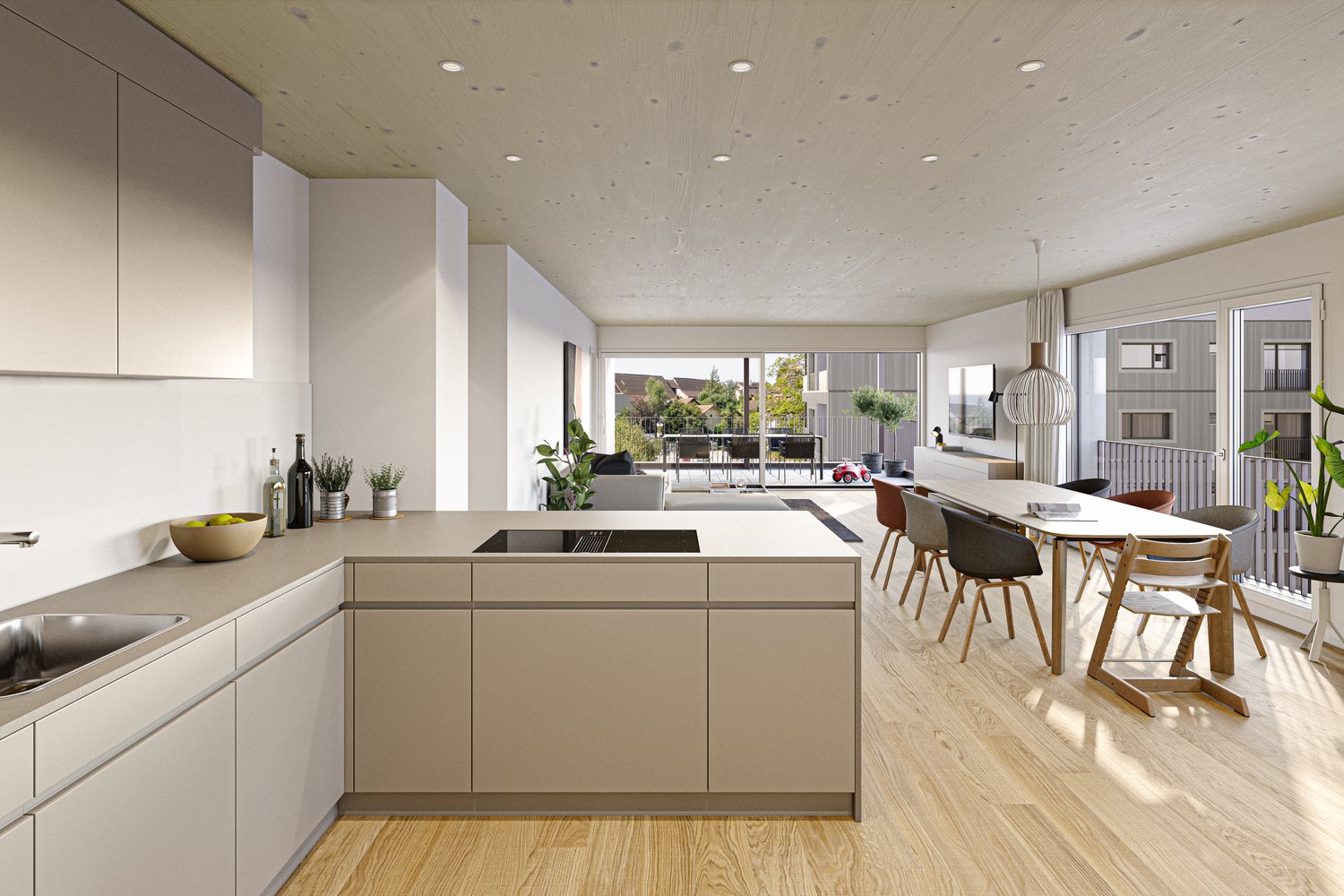 Triangel Fahrwangen - Wohnen zwischen See und Berg - Innenvisualisierung Küche