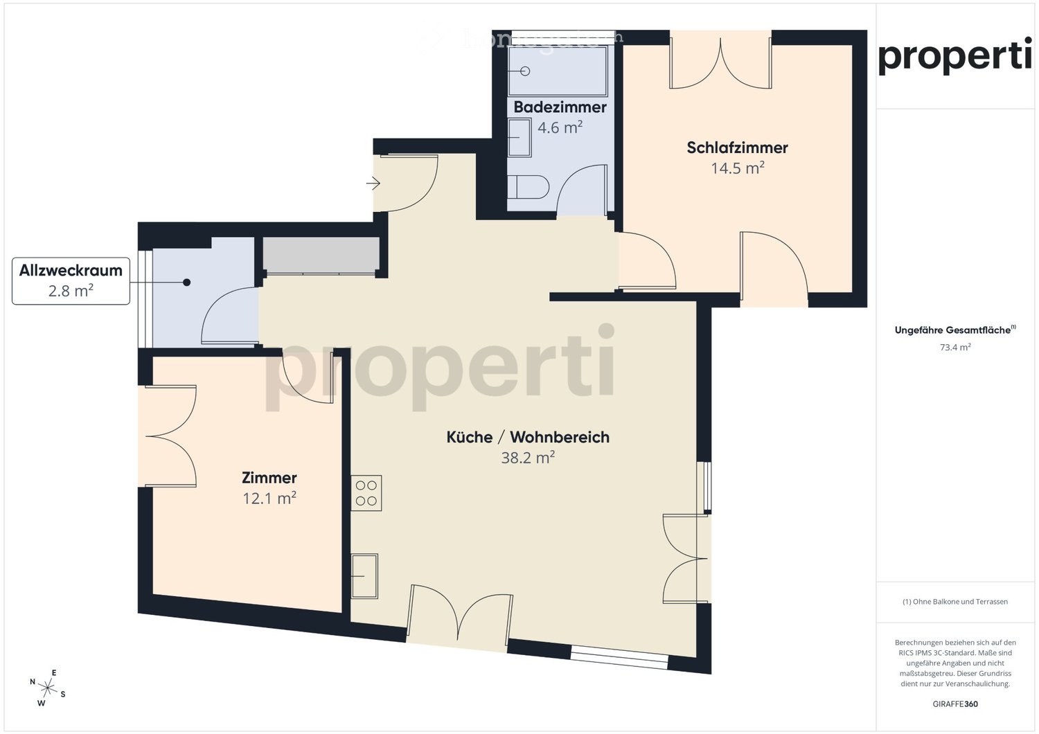Helle 3.5-Zimmer Gartenwohnung mit 2 Sitzplätzen in Embrach -  Bild 4