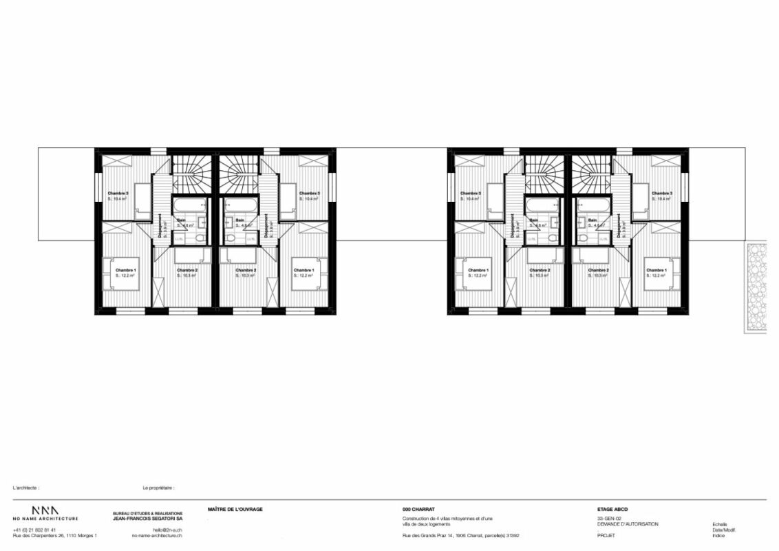 4 villas Mitoyennes + 2 appartements - GRANDS PRAZ - Bild 10