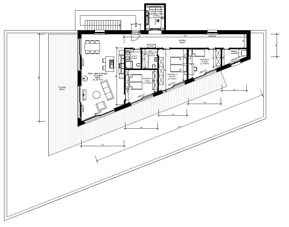 4,5 Zimmerwohnung von 125 m² mit Terrasse - Bild 5