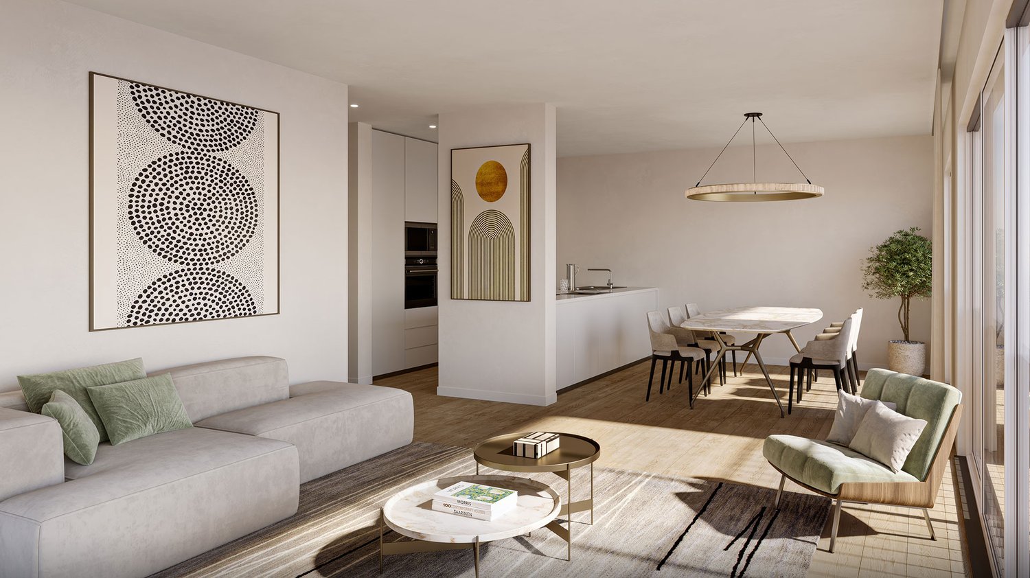 «Wohnpark Längg» - Wohnen und Arbeiten vereint - Innenvisualisierung Wohnen