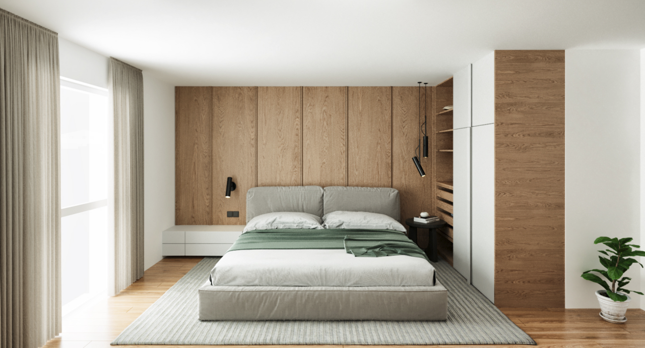 Appartement de 4,5 pièces dans les combles aux Neyres - Chambre