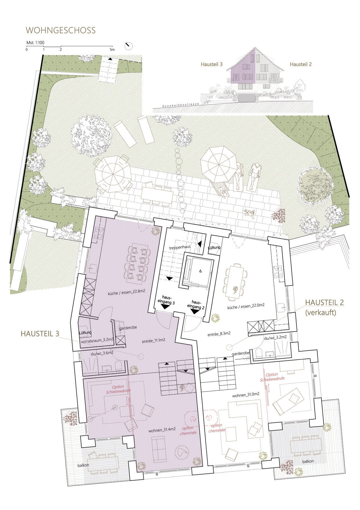 Hausteil mit Einfamilienhaus-Charakter an bester Hanglage -  Bild 8