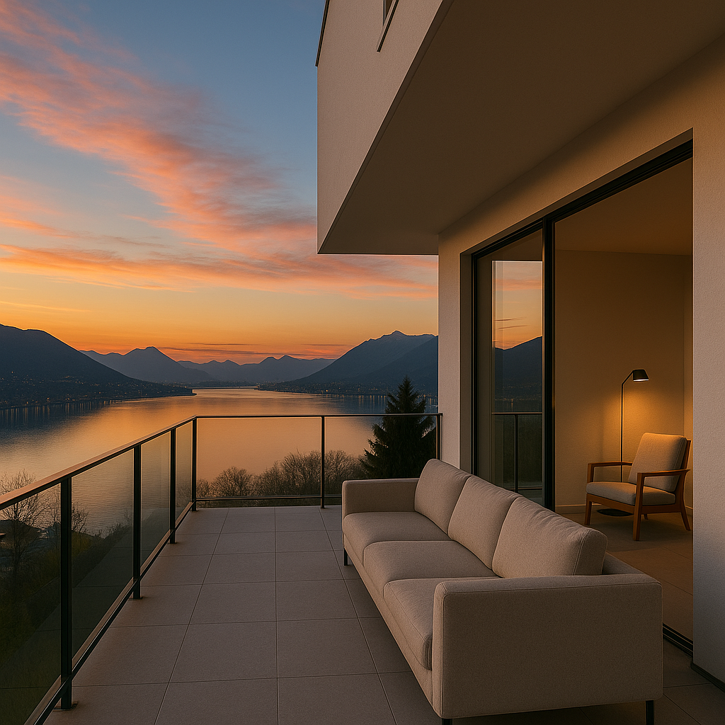 MODERA ED ESCLUSIVA VILLA VISTA LAGO DI 6.5 LOCALI A PUGERNA - Bild 1