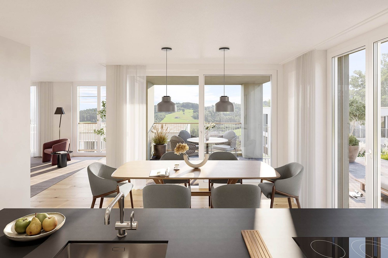 Einfamilienhaus im Neubauprojekt «Sonnhalde» - Visualisierung