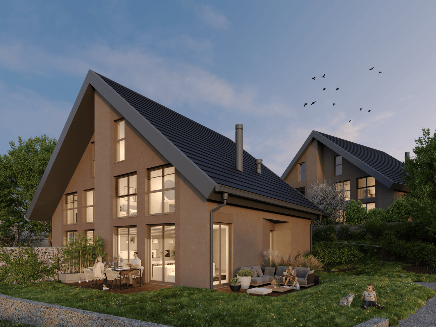 Villa mitoyenne neuve - 6.5 pièces avec jardin - Livraison fin 2027 - Bild 1